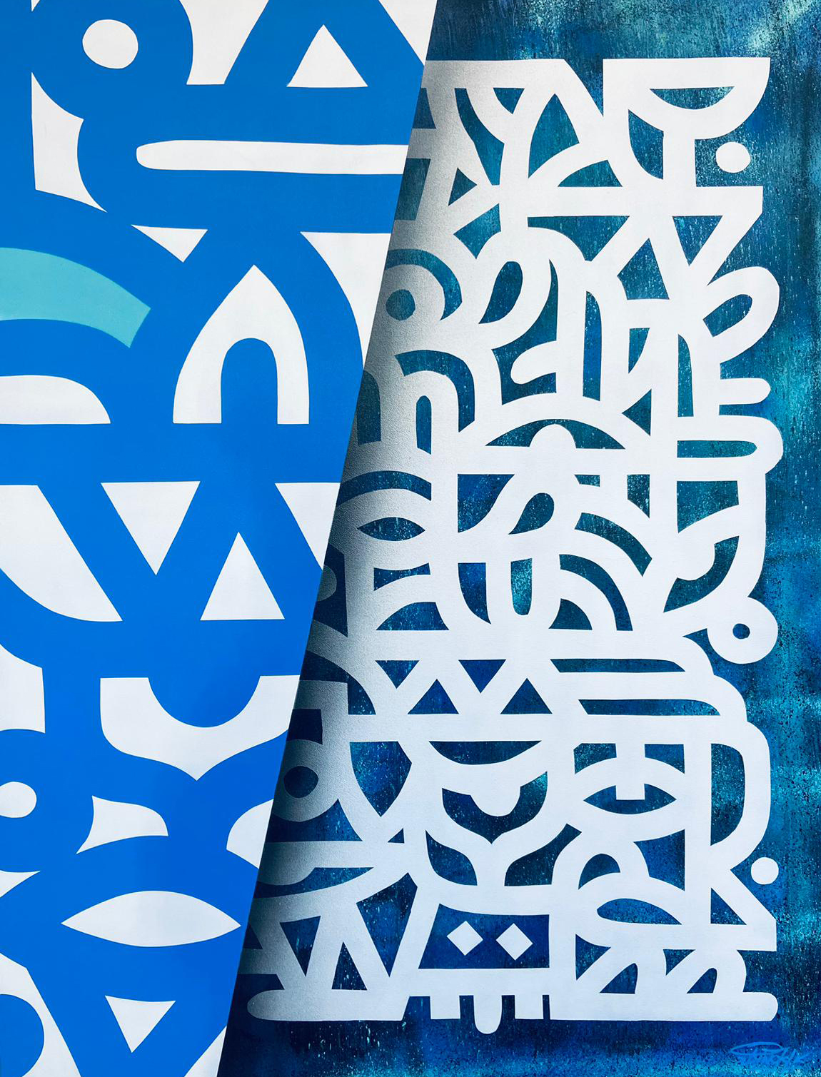 Oeuvre d'art urbain contemporain